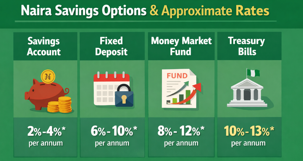 best naira savings rates Nigeria 2026